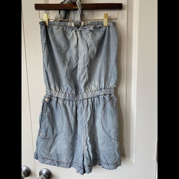 Diesel light denim halter romper - Picture 6 of 8